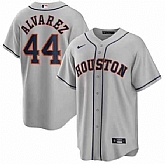 Astros 44 Yordan Alvarez Gray Cool Base Jersey Dzhi,baseball caps,new era cap wholesale,wholesale hats
